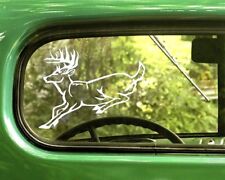 2 Running Deer Decal Buck Whitetail Stickers For Car Window Truck Bumper Laptop