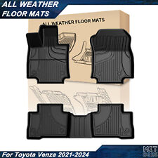 Car Floor Mats Liners Tpe Carpet All Weather Custom Fit Toyota Venza 2021-2024