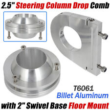 Billet Universal 2 Swivel Base Floor Mount 2 12 Steering Column Drop Comb