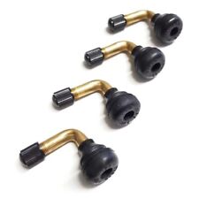 4x Bent Valve Stems Brass Metal Angle 90 Degree Side Tire Wheel Motorcycle Pvr70