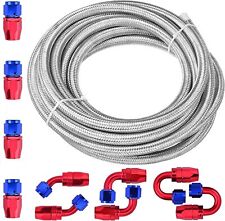 An6 -6an An-6 38 Fitting Stainless Steel Braided Oil Fuel Hose Line Kit 10ft