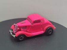 1934 Hot Wheels 34 Ford 3 Window Coupe Roadster Hot Rod Pink Diecast Car