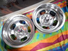 Pr Polished 15 X 8.5 5 On 5.5 Slot Mag Wheels Ford Van Truck Hotrod E-150 Mags