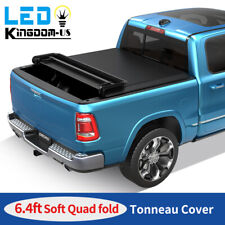 4 Fold 6.4ft Truck Tonneau Bed Cover For 2002-2022 Dodge Ram 1500 2500 3500
