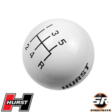 Hurst 1630025 White Shift Knob Fits 5 Speed Manual Shifters W 38-16 Threads