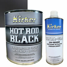 0.75 Gal Kirker Hot Rod Black Satin Car Paint Ua-70388 W Med Activator Ua-1600m