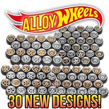 164 Scale Alloy V4 Metal 2 Piece Real Rider Wheels Rims Tires Set Hot Wheels