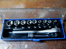 Vintage Sears Craftsman Socket Set In Original Casevj-44807 9 Sockets Wrench