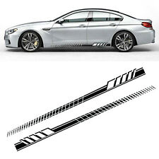 2pcs Car Side Body Vinyl Decal Sticker Racing Sports Long Stripe Decals Graphics