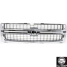 For 07-10 Chevy Silverado Hd Chrome Grille With Black Insert Fit Gm1200608
