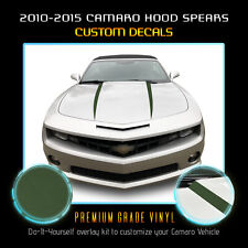 For 2010-2015 Chevy Camaro Hood Spears Stripes Graphic Vinyl Decal - Flat Matte