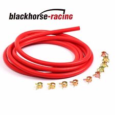 Red10 Feet 3165mm Silicone Vacuum Hose 10 Pcs 10mm Spring Clip Clamps New