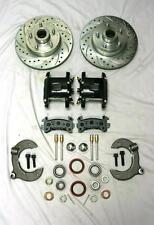 Mustang Ii Front Disc Brake Kit Slotted Ford No Spindles Black Wilwood Calipers