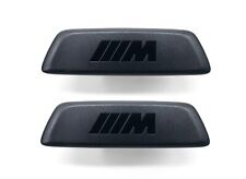 Bmw Genuine 2pcs M Logo Front Seat Headrest Matte Black Badge Set 52108098996