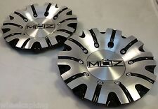 Moz Wheels Silverblack Metal Custom Wheel Center Caps Set Of 2 936 New