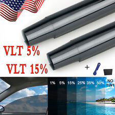 10ft Uncut Roll Window Tint Film Vlt 5 15 For Car Home Office Glass Tool