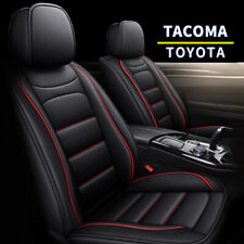 Car Seat Cover Pu Leather Full Set Fit Toyota Tacoma 2007-2023 For 4-door Only