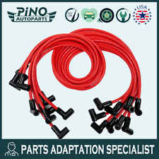 Set Of 9 Spark Plug Wires Red Universal Set For Sbc Bbc Chevy Pw-sbc350 Oem