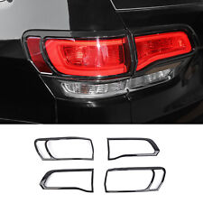 Black Rear Tail Light Lamp Cover Trim Bezels For Jeep Grand Cherokee 2014-2020