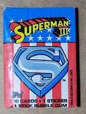 1983 Topps Superman Iii - Sealed Wax Pack - Dc Comics 10 Trading Cards 1 Sticker