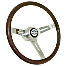 Empi 79-4021 Classic Vw Bug Steering Wheel With Adapter 15 Dark Wood 31mm Grip