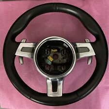 Oem Genuine Porsche Sport Design Black Leather Steering Wheel Good Condition