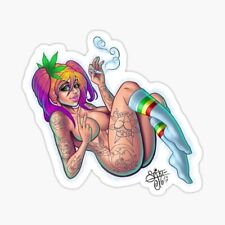 Sexy Anime Stickers Stoner Girl Women Explicit Beautiful Gorgeous