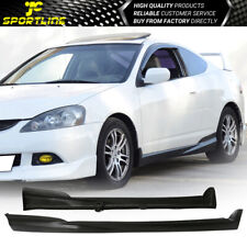 Fits 02-06 Acura Rsx Mugen Style Pu Side Skirt Extension Unpainted Black