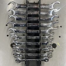Craftsman Professional Usa 10pc Saemetric Polished Flare Nut Wrench Set Rare