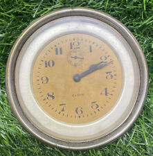 Antique Elgin 8 Day Auto Car Dash Clock Gold Brass For Parts Aa