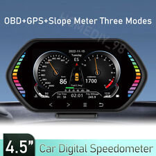 Obd2 Gps Smart Car Speedometer Hud Gauge Head Up Display Rpm Slope Meter 4.5inch