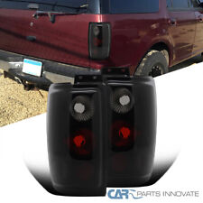 Fits 97-02 Ford Expedition Glossy Black Dark Smoke Tail Lights Rear Brake Lamps