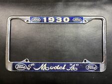 1930 Ford Model A License Plate Chrome Frame Read
