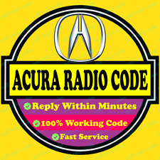 Acura Radio Code Cl Ilx Integra Legend Mdx Nsx Tsx Zdx Awd Rdx Rl Rlx Rsx Tl Tlx