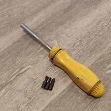 Snap On Tools Usa Ratcheting Screwdriver Yellow Hard Handle Ssdmr4a