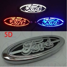 5d Led Light Auto Emblem Badge Decal For Ford Fiesta Focus 6 And More Red