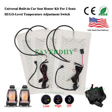 Universal 12v Car Heated Seat Heater Carbon Fiber Heating Pad With Round Switch