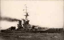 Battleship Hms Iron Duke Cribb Real Photo Rppc Vintage Postcard