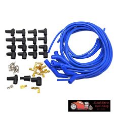 8.5mm Blue 135 45 Degree Spark Plug Wires Hei Chevy Sbc Bbc Ford Mopar 350 V8