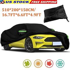 Full Car Cover Outdoor Snow Sun Uv All Weather Protection Black For Ford Mustang