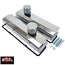 Small Block Chevy Polished Aluminum Fabricated Valve Covers Sbc 350 400 Breather