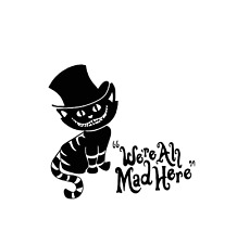 Cheshire Cat Alice In Wonderland Funny Decal Sticker
