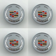 4x For Cadillac Wheel Center Caps 66mm Hubcaps Rim Cap Emblem Silver 9597375