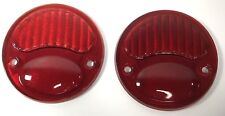 Pair 2 Original Style Ford Model A Duolamp Tail Light Red Glass Lens 1928-1931