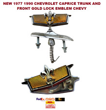 New 1977 1990 Chevrolet Caprice Trunk And Front Gold Lock Emblem Chevy Full Set