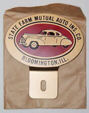 New Old Stock Vintage 1930s-40s State Farm Auto Insurance License Plate Topper