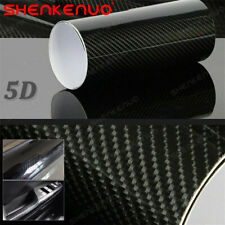 5d Carbon Fiber Black High Gloss Glossy Auto Vinyl Wrap Sticker Decal Sheet Film
