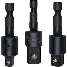 Socket Adapter Set Hex Shank To 14 38 12 Impact Driver Drill 3 Pcs Size