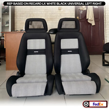 Racing Seat Universal Pair Left Right Model Recaro Lx White Black