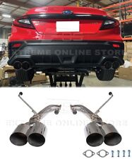 4 Axle Back Muffler Delete For 22-up Subaru Wrx Double Wall Quad Tips Exhaust